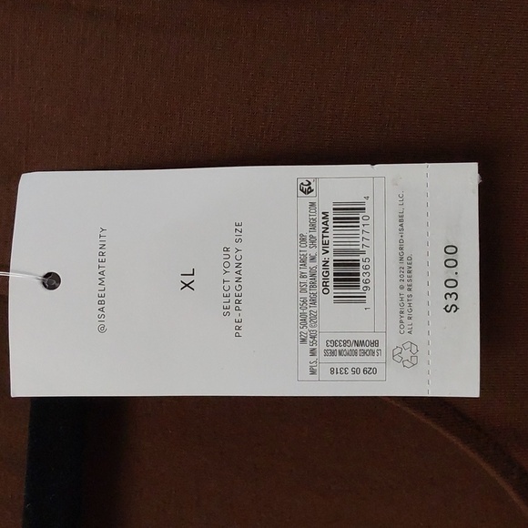 Long Sleeve Rushed Bodycon Maternity Dress | Isabel Maternity | X Large - Picture 9 of 10